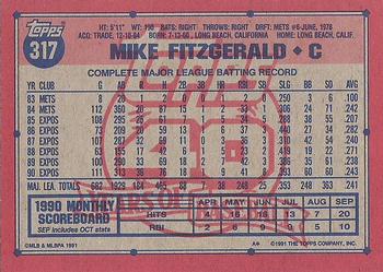 Mike Fitzgerald  baseball card collectible - Main Image 2