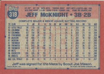 Jeff McKnight  baseball card collectible - Main Image 2