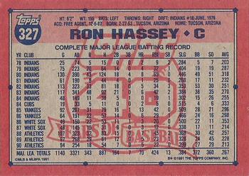 Ron Hassey  baseball card collectible - Main Image 2