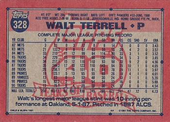 Walt Terrell  baseball card collectible - Main Image 2