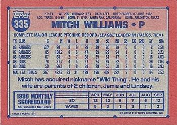 Mitch Williams  baseball card collectible - Main Image 2