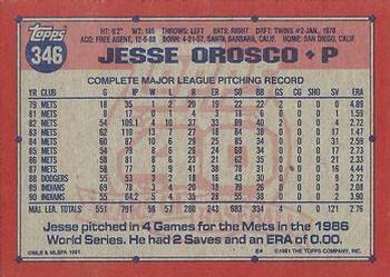 Jesse Orosco  baseball card collectible - Main Image 2