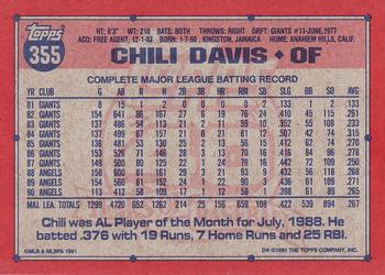 Chili Davis  baseball card collectible - Main Image 2