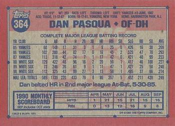 Dan Pasqua  baseball card collectible - Main Image 2