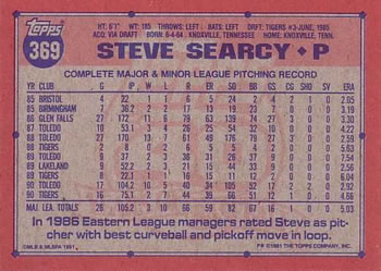 Steve Searcy  baseball card collectible - Main Image 2