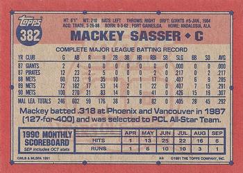 Mackey Sasser  baseball card collectible - Main Image 2
