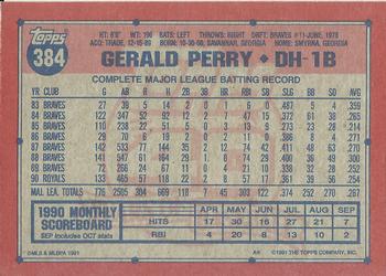 Gerald Perry  baseball card collectible - Main Image 2