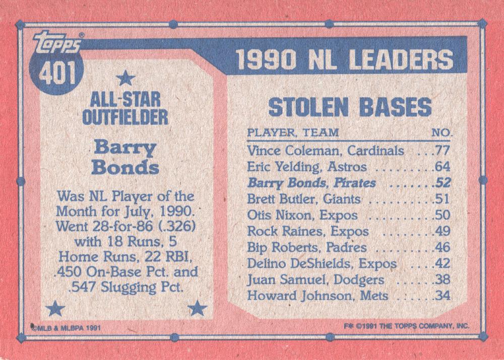 Barry Bonds  baseball card collectible - Main Image 2