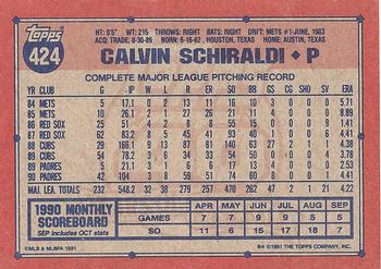 Calvin Schiraldi  baseball card collectible - Main Image 2