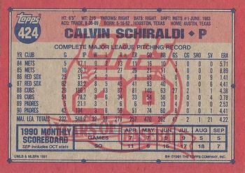 Calvin Schiraldi  baseball card collectible - Main Image 2