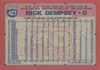 Rick Dempsey  baseball card collectible - Main Image 2