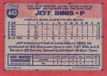 Jeff Innis  baseball card collectible - Main Image 2