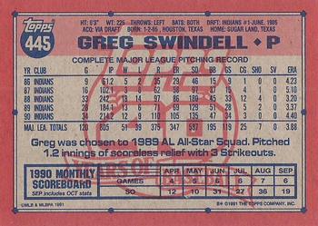 Greg Swindell  baseball card collectible - Main Image 2