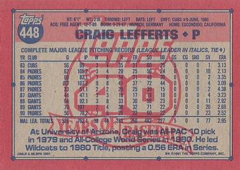 Craig Lefferts  baseball card collectible - Main Image 2