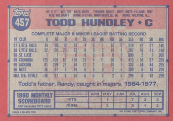Todd Hundley  baseball card collectible - Main Image 2