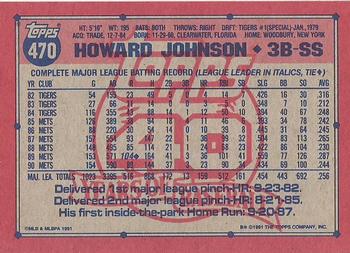 Howard Johnson  baseball card collectible - Main Image 2