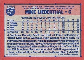 Mike Lieberthal  baseball card collectible - Main Image 2