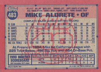 Mike Aldrete  baseball card collectible - Main Image 2
