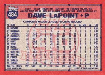 Dave LaPoint  baseball card collectible - Main Image 2