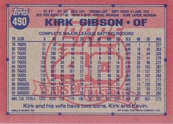Kirk Gibson  baseball card collectible - Main Image 2