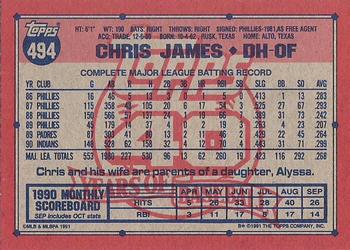 Chris James  baseball card collectible - Main Image 2