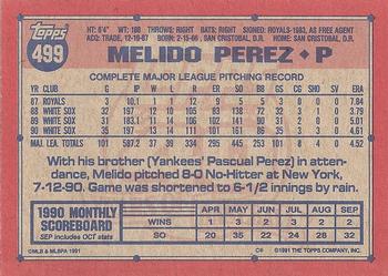 Melido Perez  baseball card collectible - Main Image 2