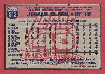Jerald Clark  baseball card collectible - Main Image 2