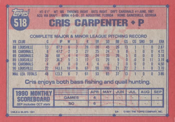 Cris Carpenter  baseball card collectible - Main Image 2