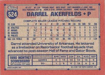 Darrel Akerfelds  baseball card collectible - Main Image 2