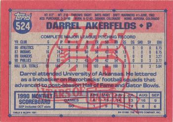 Darrel Akerfelds  baseball card collectible - Main Image 2