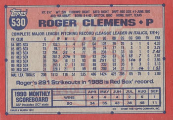 Roger Clemens  baseball card collectible - Main Image 2
