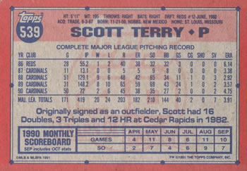 Scott Terry  baseball card collectible - Main Image 2