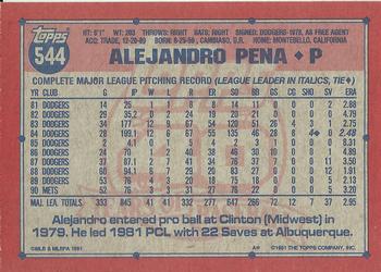 Alejandro Pena  baseball card collectible - Main Image 2
