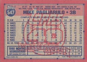 Mike Pagliarulo  baseball card collectible - Main Image 2