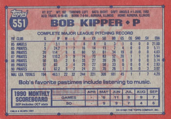 Bob Kipper  baseball card collectible - Main Image 2
