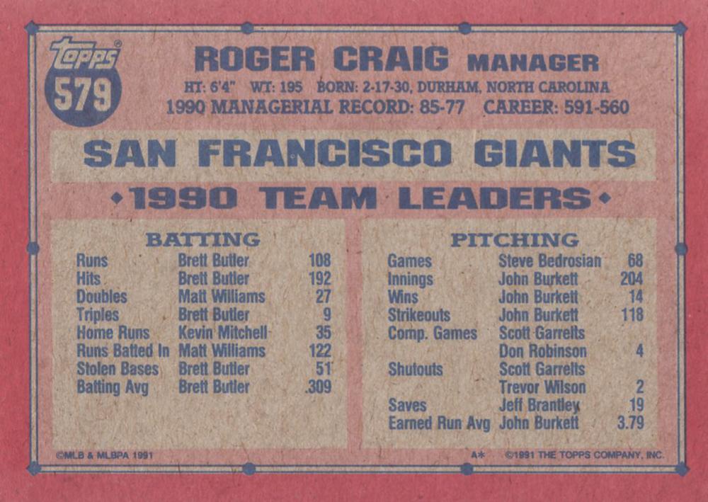 Roger Craig  baseball card collectible - Main Image 2
