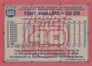 Tony Phillips  baseball card collectible - Main Image 2