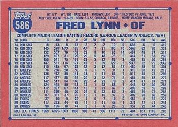 Fred Lynn  baseball card collectible - Main Image 2