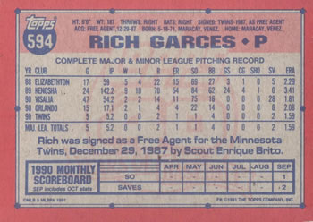 Rich Garces  baseball card collectible - Main Image 2