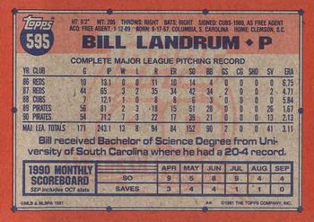 Bill Landrum  baseball card collectible - Main Image 2