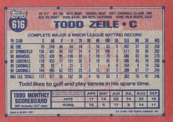 Todd Zeile  baseball card collectible - Main Image 2