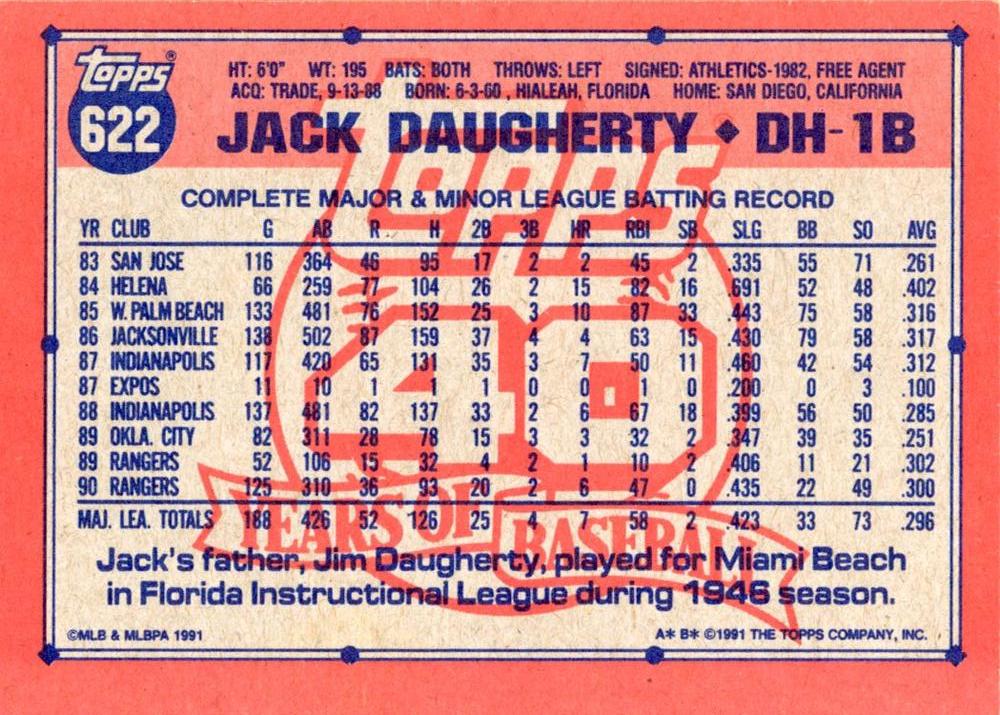 Jack Daugherty  baseball card collectible - Main Image 2