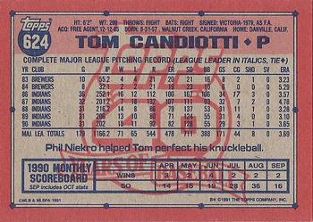 Tom Candiotti  baseball card collectible - Main Image 2