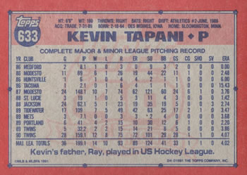 Kevin Tapani  baseball card collectible - Main Image 2