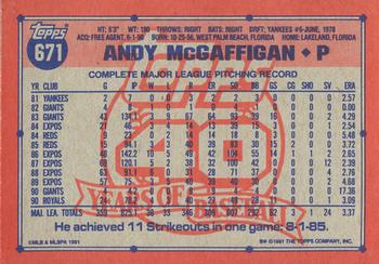 Andy McGaffigan  baseball card collectible - Main Image 2
