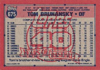 Tom Brunansky  baseball card collectible - Main Image 2