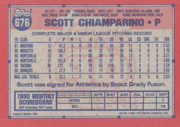 Scott Chiamparino  baseball card collectible - Main Image 2
