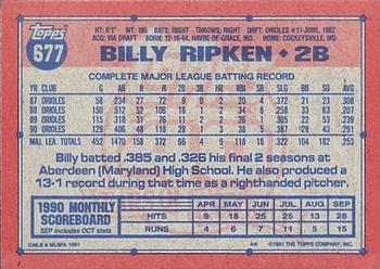 Billy Ripken  baseball card collectible - Main Image 2
