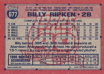 Billy Ripken  baseball card collectible - Main Image 2