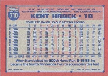 Kent Hrbek  baseball card collectible - Main Image 2